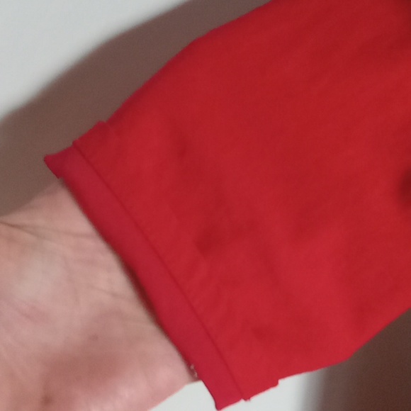 Pinup couture long sleeved red swing dress with pockets small - Picture 6 of 7